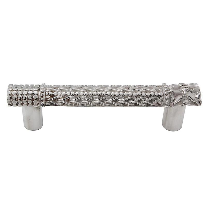 Vicenza Hardware 7" Centers Square Pull in Polished Nickel