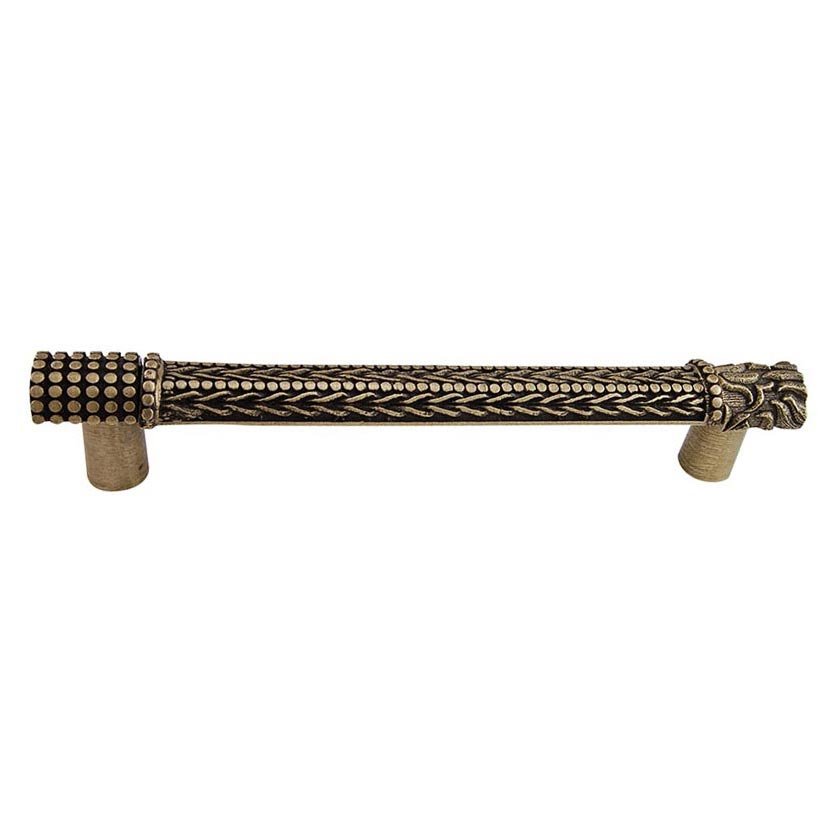 Vicenza Hardware 7" Centers Square Pull in Antique Brass