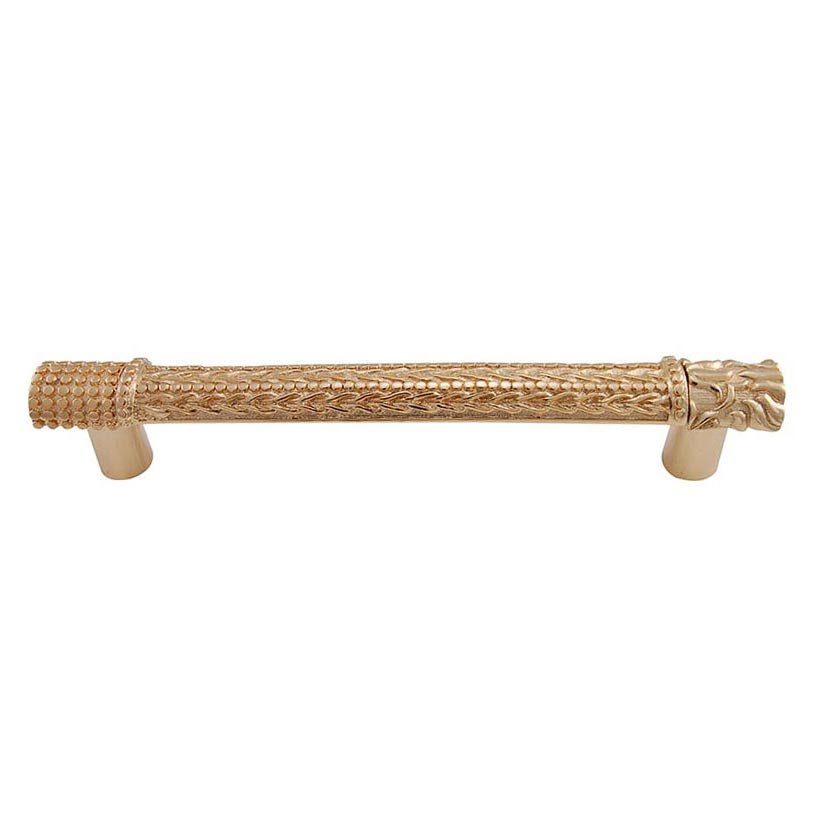 Vicenza Hardware 7" Centers Square Pull in Polished Gold