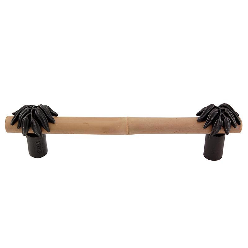 Vicenza Hardware 4" Centers Bamboo Leaf Pull in Oil Rubbed Bronze