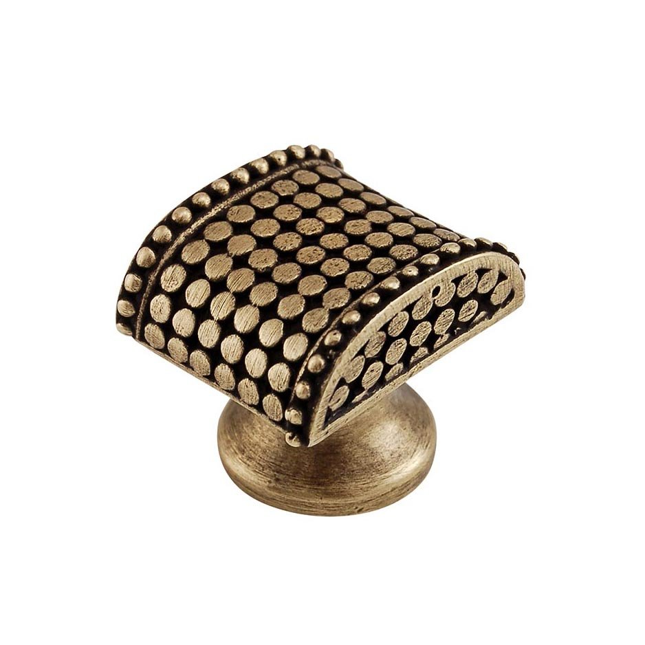 Vicenza Hardware Small Spotted Knob in Antique Brass