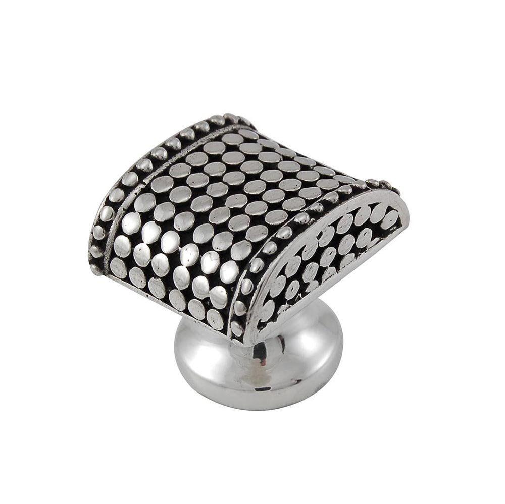 Vicenza Hardware Small Spotted Knob in Antique Silver