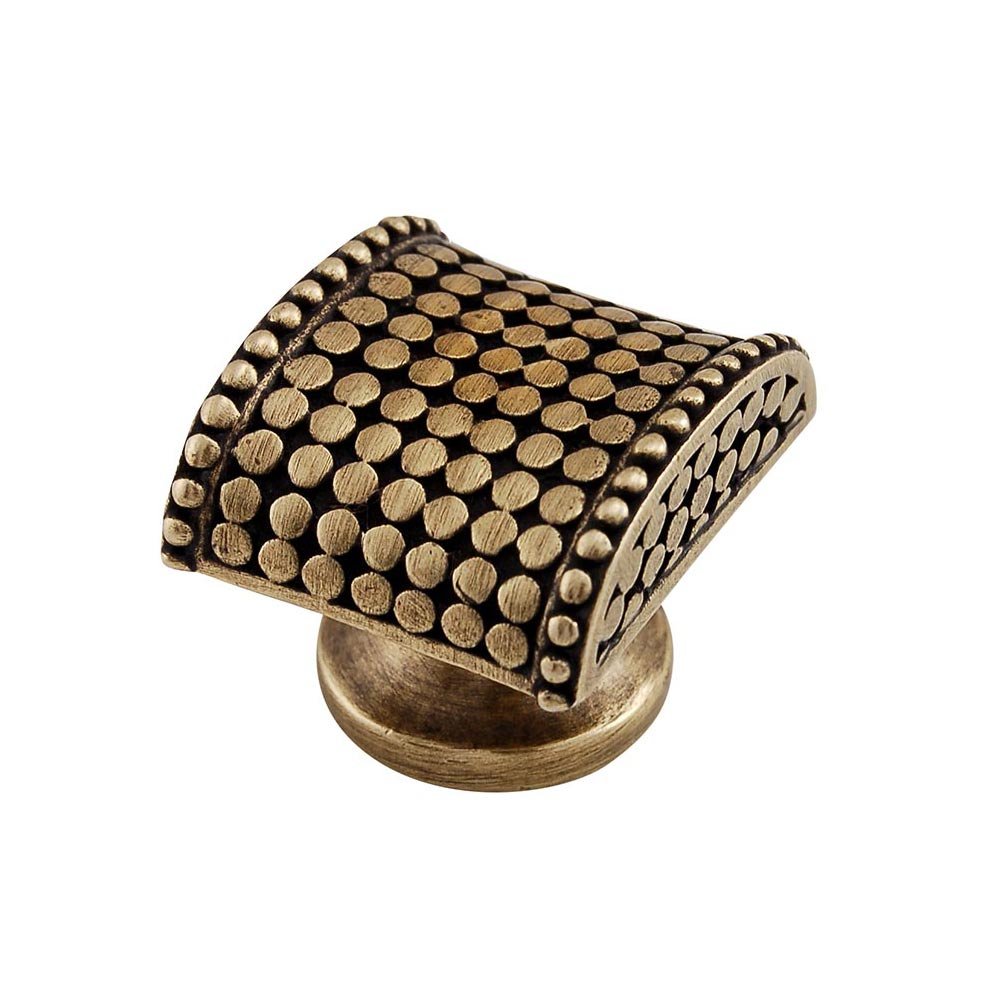 Vicenza Hardware Large Spotted Knob in Antique Brass