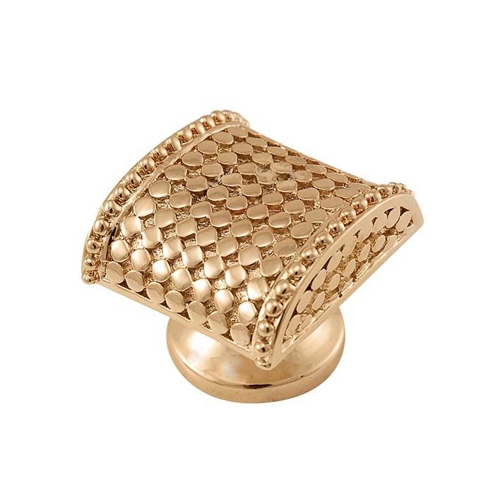 Vicenza Hardware Large Spotted Knob in Polished Gold