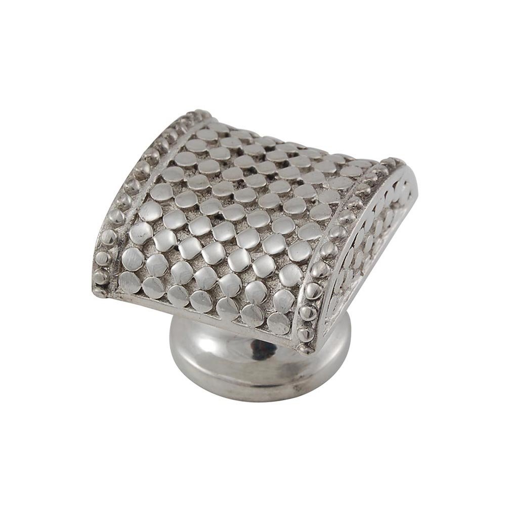 Vicenza Hardware Large Spotted Knob in Polished Silver
