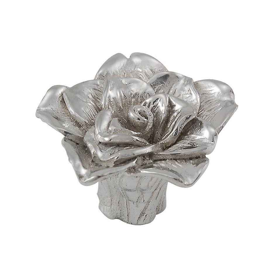 Vicenza Hardware 1 1/2" Rose Knob in Polished Silver