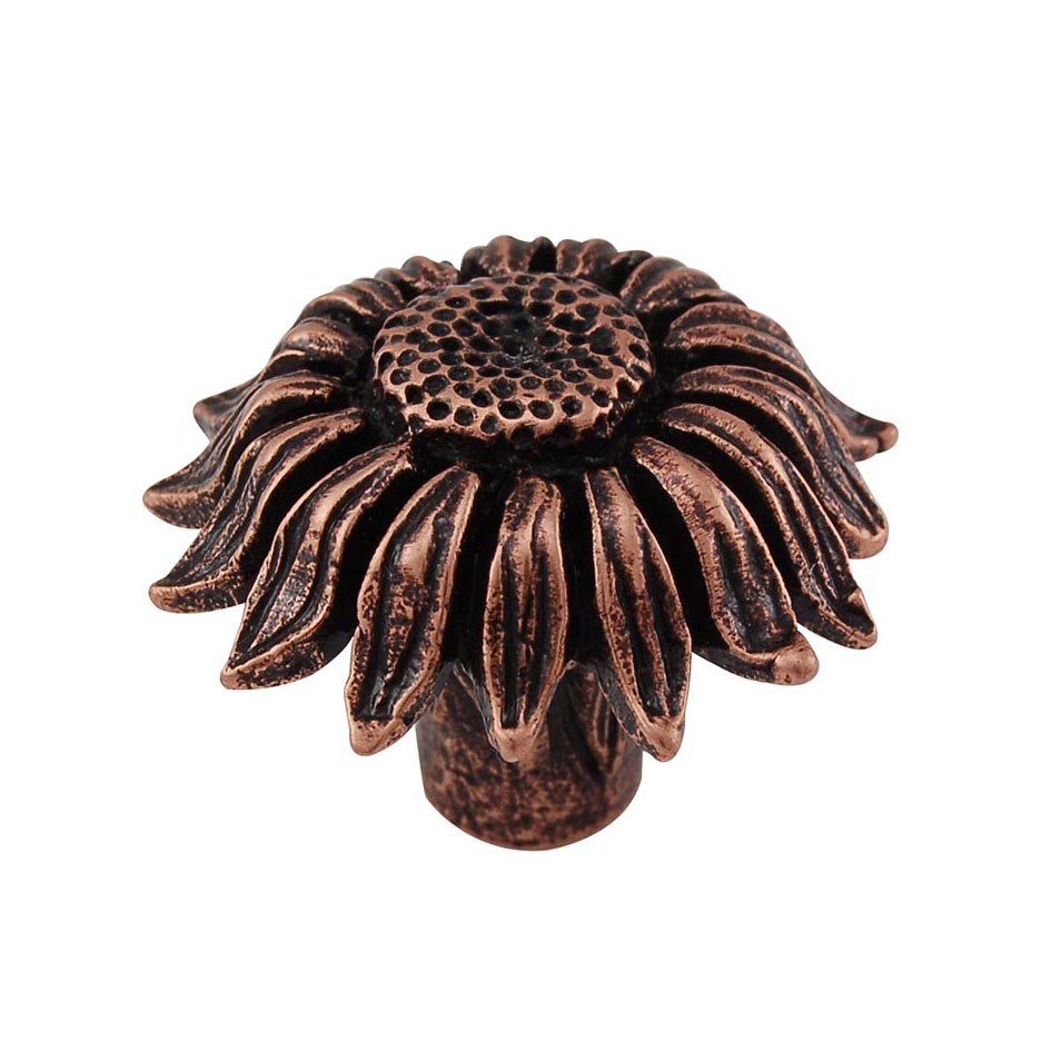 Vicenza Hardware 1 1/4" Sunflower Knob in Antique Copper