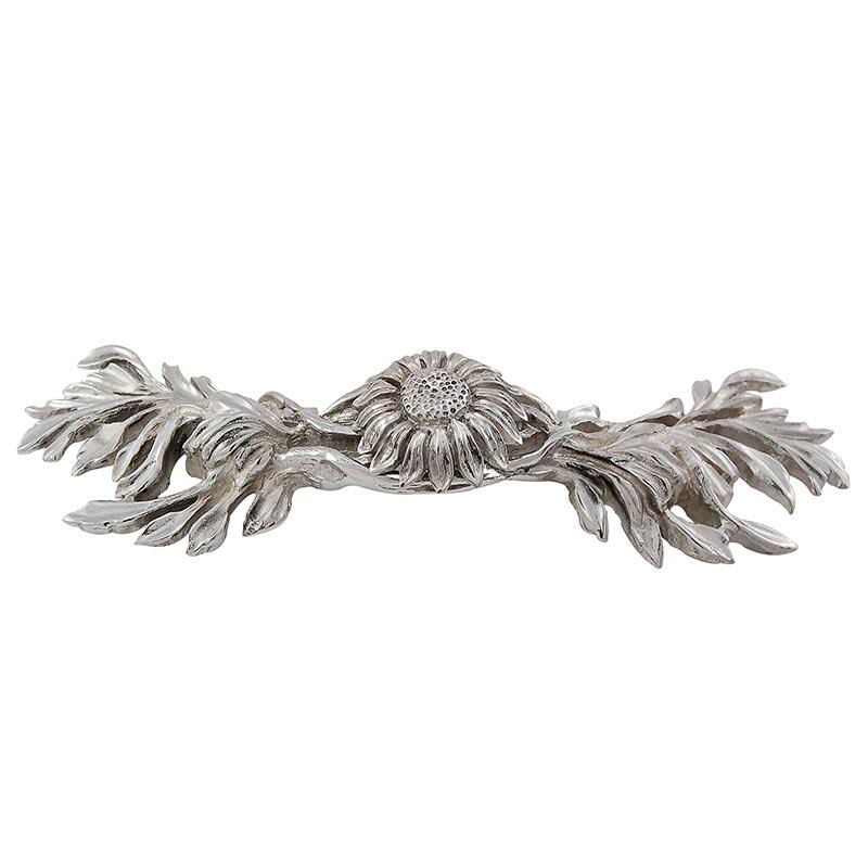 Vicenza Hardware 3" Centers Sunflower Pull in Polished Silver
