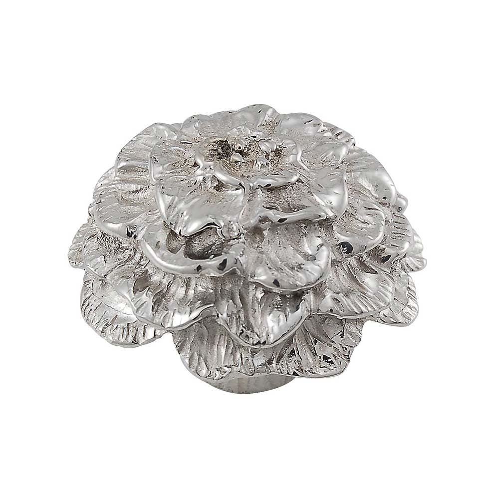 Vicenza Hardware 1 1/2" Carnation Knob in Polished Silver