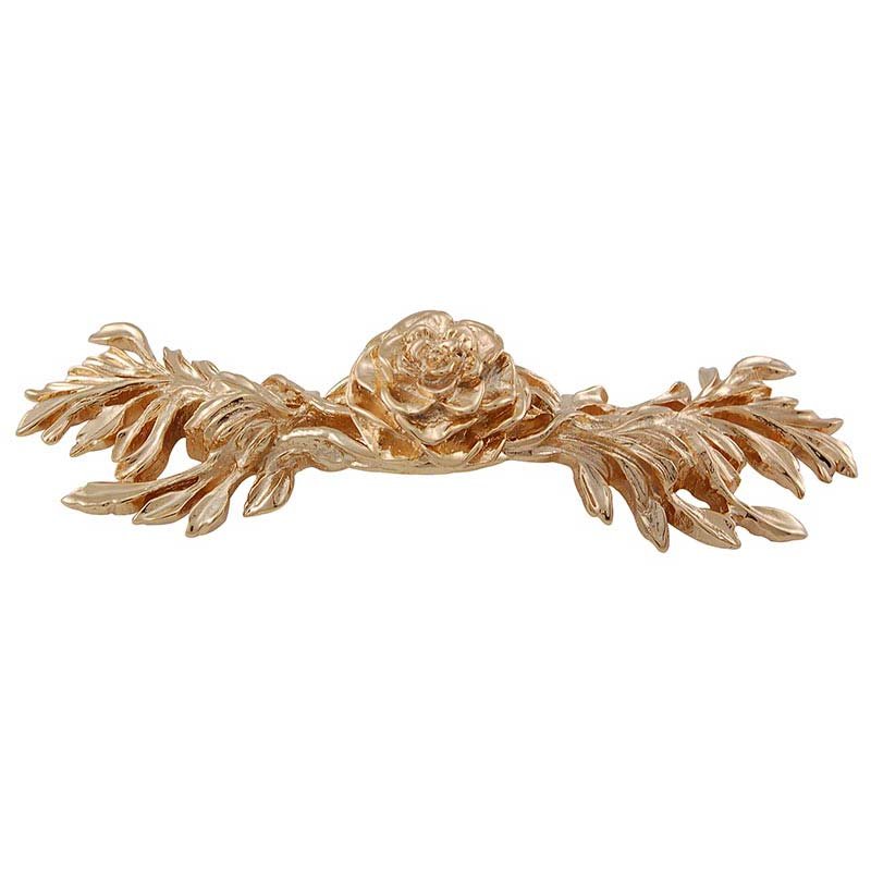 Vicenza Hardware 3" Centers Jasmine Pull in Polished Gold