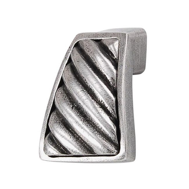 Vicenza Hardware Wavy Lines Finger Pull in Antique Silver