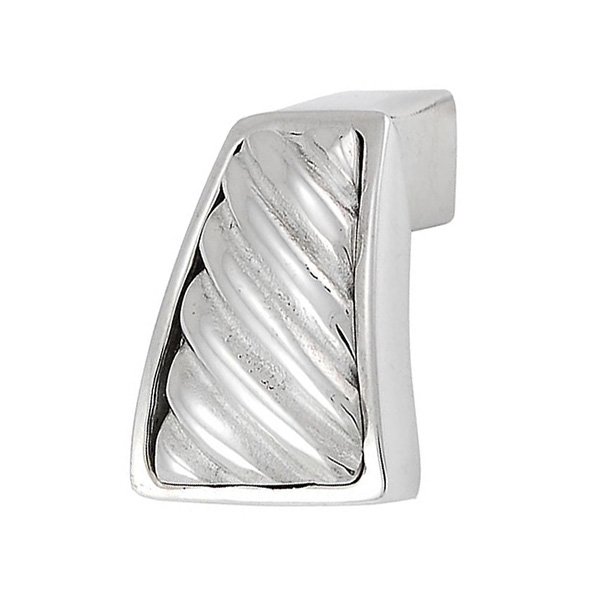 Vicenza Hardware Wavy Lines Finger Pull in Polished Nickel