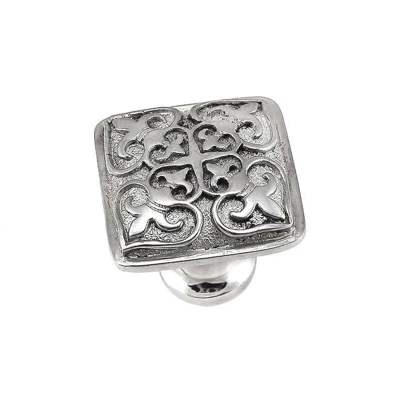 Vicenza Hardware 1 1/4" Square Knob in Polished Silver