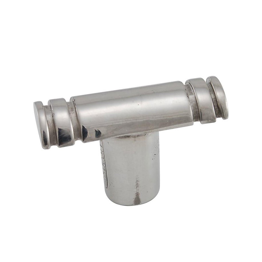 Vicenza Hardware Lines Knob in Polished Silver