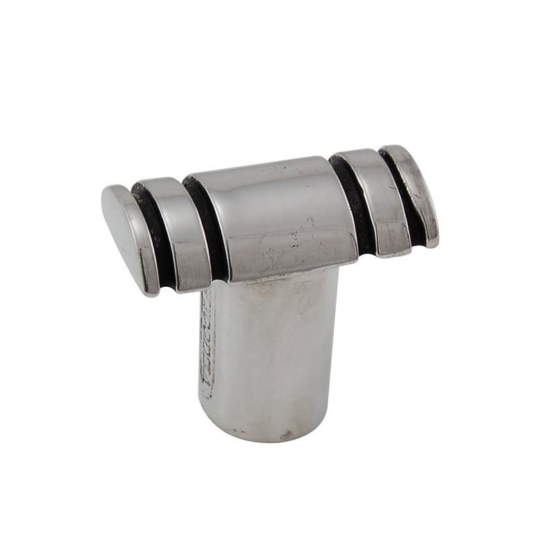 Vicenza Hardware Lines Knob in Antique Silver