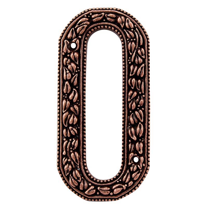 Vicenza Hardware 0 Number in Antique Copper