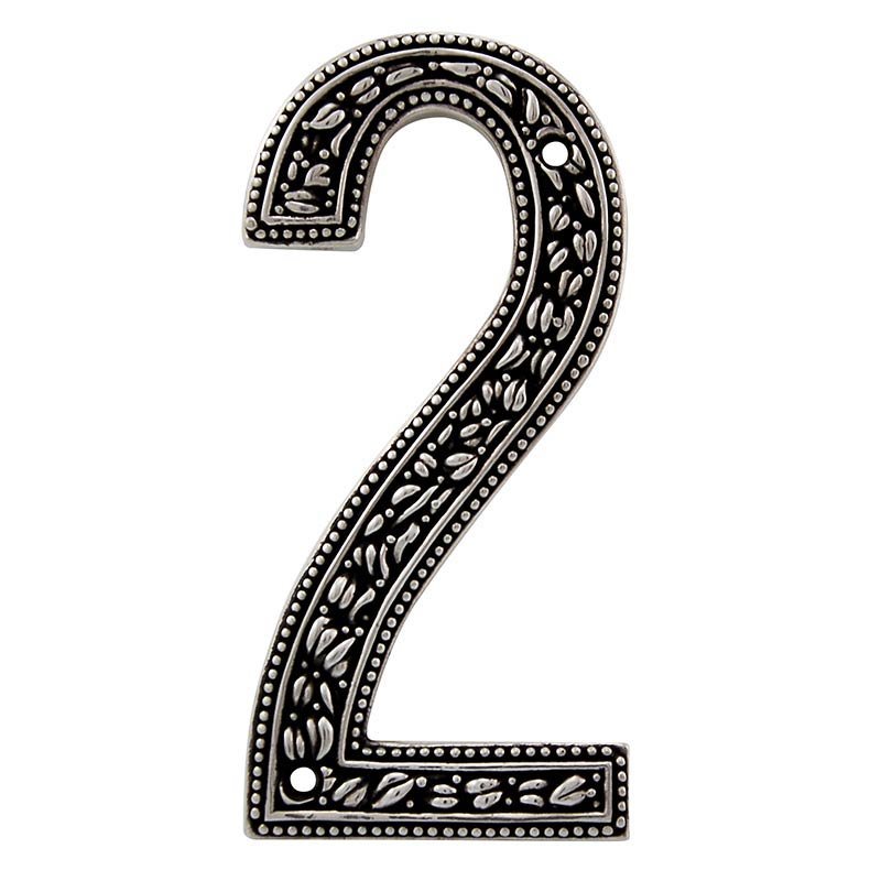 Vicenza Hardware 2 Number in Antique Silver