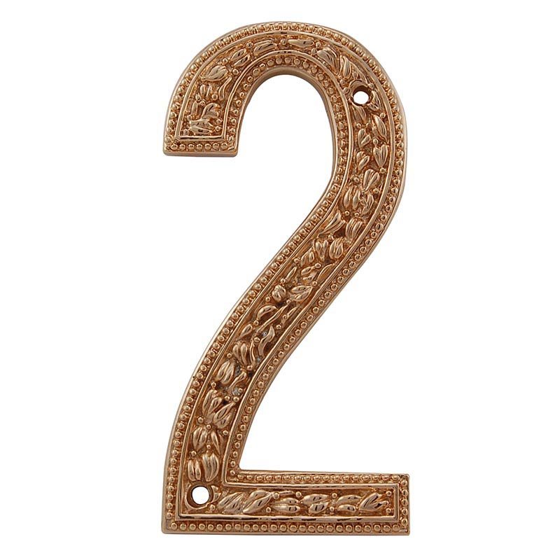 Vicenza Hardware 2 Number in Polished Gold