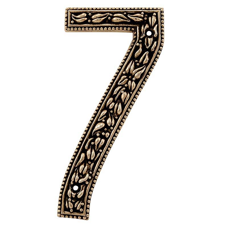 Vicenza Hardware 7 Number in Antique Gold