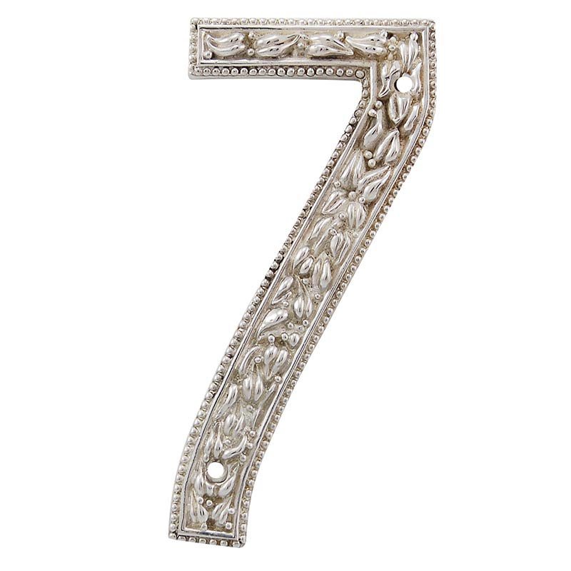Vicenza Hardware 7 Number in Polished Silver