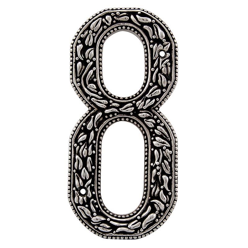 Vicenza Hardware 8 Number in Antique Silver
