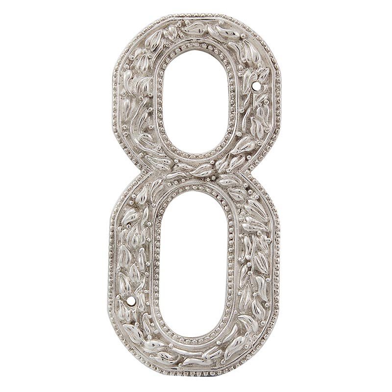 Vicenza Hardware 8 Number in Polished Silver