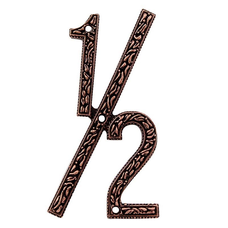 Vicenza Hardware 1/2 Number in Antique Copper
