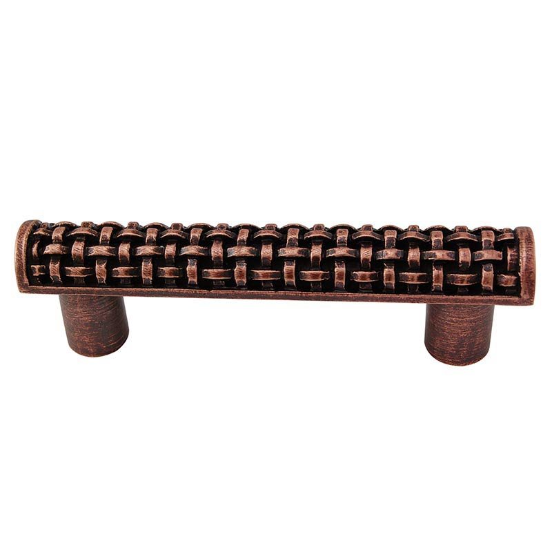 Vicenza Hardware 3" Centers Glam Pull in Antique Copper