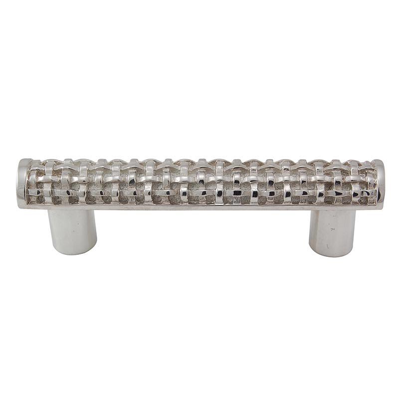 Vicenza Hardware 3" Centers Glam Pull in Polished Silver