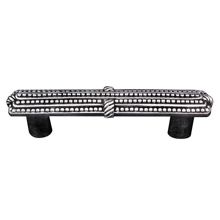 Vicenza Hardware 3" Centers Deco Pull in Antique Silver