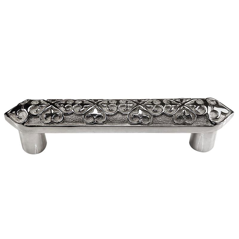 Vicenza Hardware 4" Centers Pull in Polished Silver