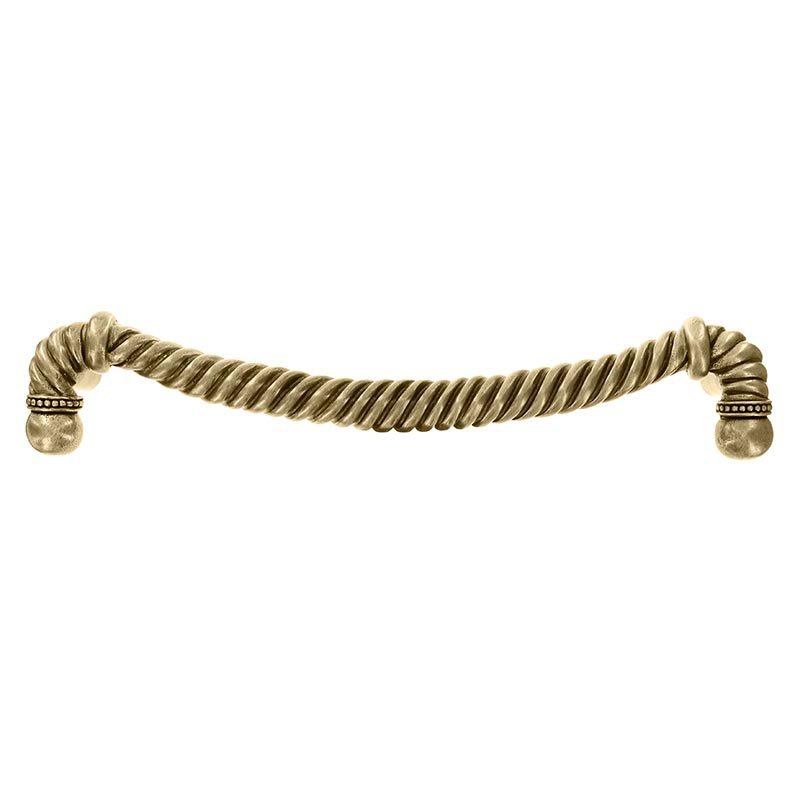 Vicenza Hardware 12" Centers Rope Oversized Pull in Antique Brass