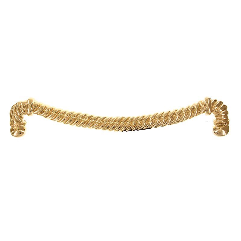 Vicenza Hardware 12" Centers Rope Oversized Pull in Polished Gold