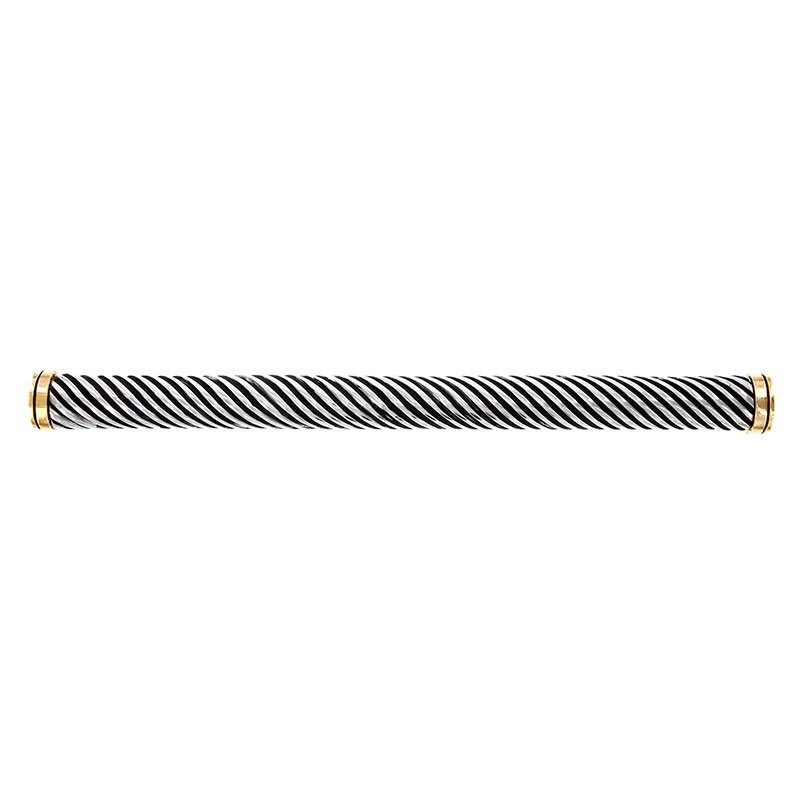 Vicenza Hardware 12" Centers Two Tone Wavy Line Oversized Pull in Two Tone