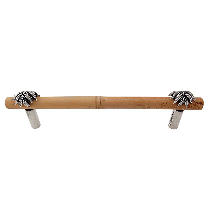Vicenza Hardware Handle with Bamboo - 9" Centers in Vintage Pewter