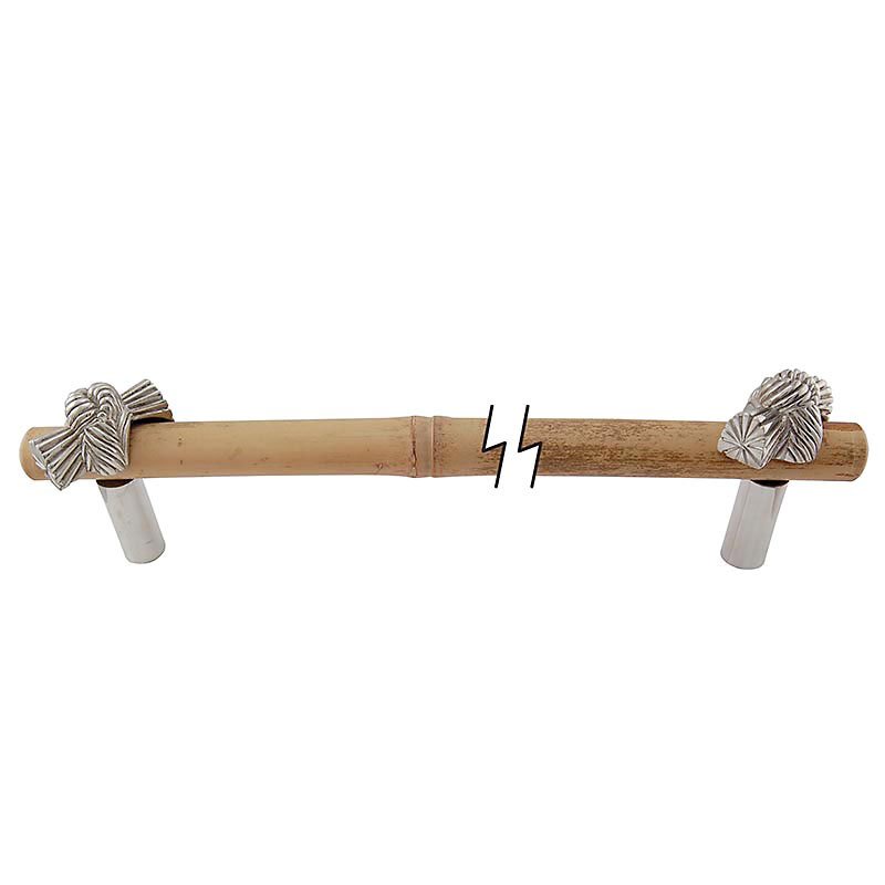 Vicenza Hardware 12" Centers Bamboo Knot Appliance Pull in Polished Nickel