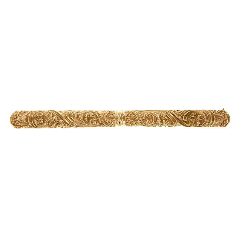 Vicenza Hardware 12" Centers Liscio Rounded Edge Lisico Pull in Polished Gold