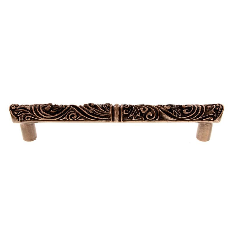 Vicenza Hardware 9" Centers Liscio Rounded Edge Lisico Pull in Antique Copper