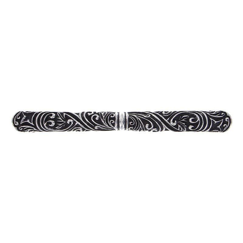 Vicenza Hardware 9" Centers Liscio Rounded Edge Lisico Pull in Antique Silver
