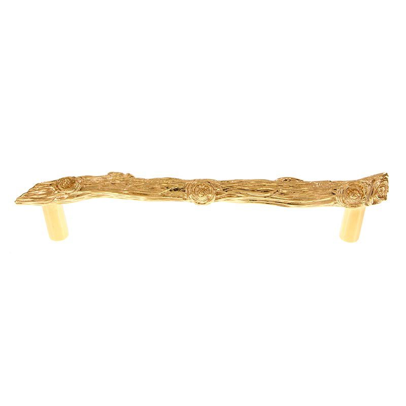 Vicenza Hardware 9" Centers Benedetto Pollino Pull in Polished Gold