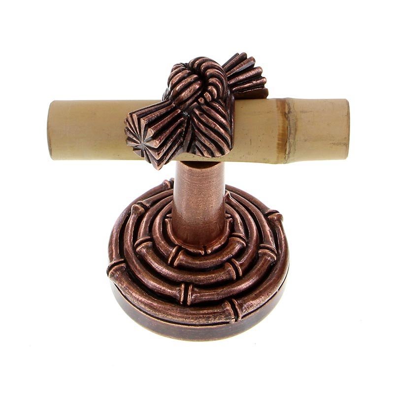 Vicenza Hardware Horizontal Bamboo Knot Robe Hook in Antique Copper