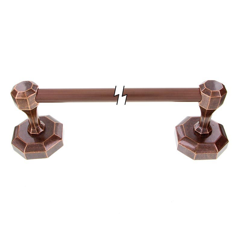 Vicenza Hardware Bath Accessories Collection - 18" Towel Bar in Antique Copper