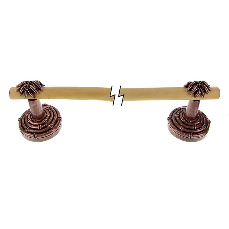 Vicenza Hardware 24" Towel Bar with Bamboo in Antique Copper