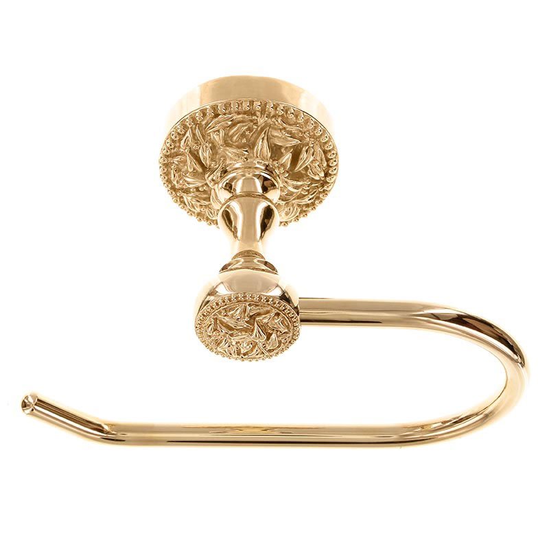 Vicenza Hardware French One Arm Toilet Tissue Holder in Polished Gold
