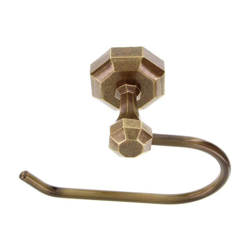 Vicenza Hardware French One Arm Toilet Tissue Holder in Antique Brass