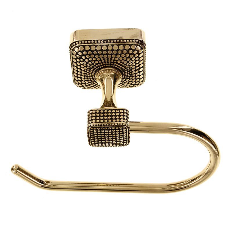 Vicenza Hardware French One Arm Toilet Tissue Holder in Antique Gold