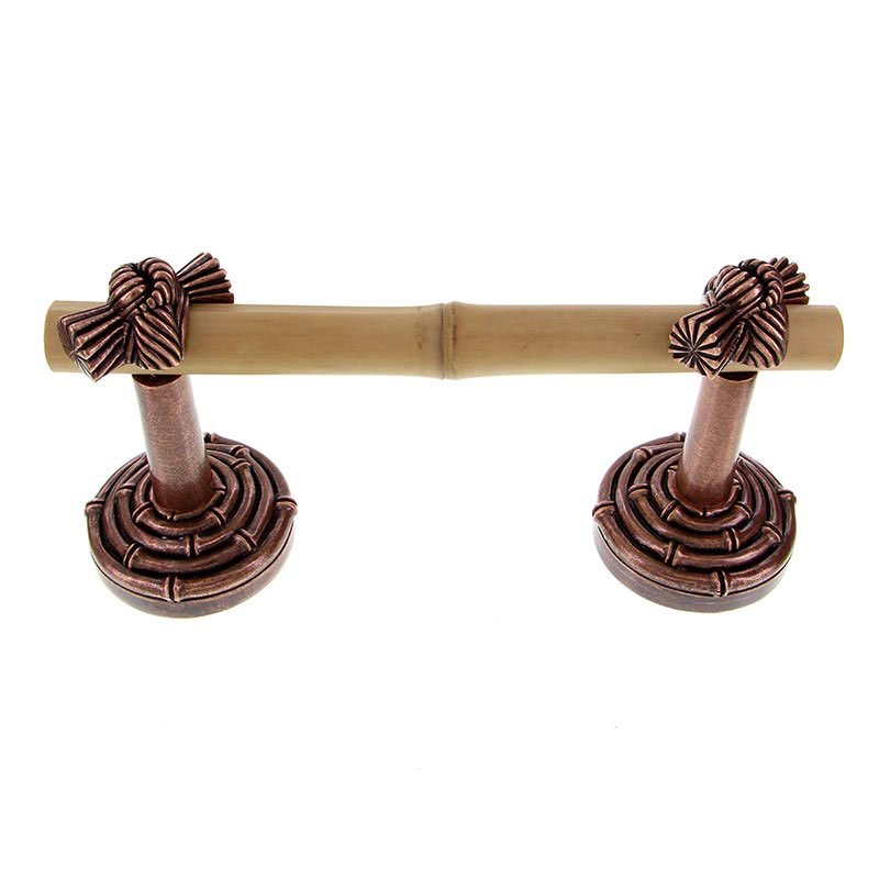 Vicenza Hardware Spring Bamboo Knot Toilet Paper Holder in Antique Copper