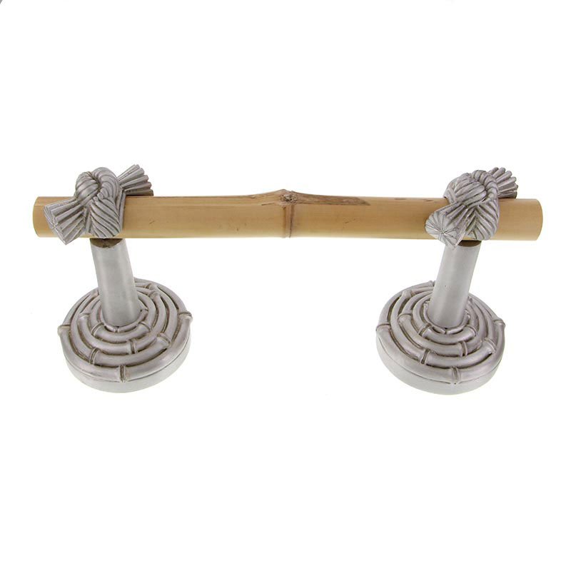 Vicenza Hardware Spring Bamboo Knot Toilet Paper Holder in Satin Nickel