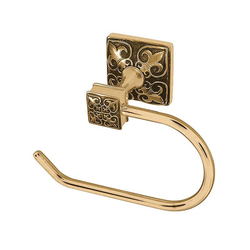 Vicenza Hardware French Toilet Paper Holder in Antique Gold