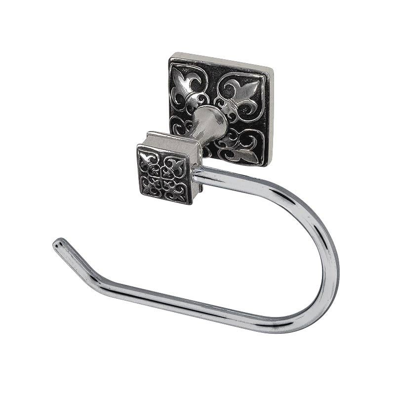 Vicenza Hardware French Toilet Paper Holder in Antique Silver
